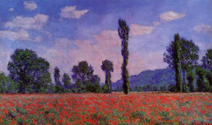 Claude Monet Poppy Field in Giverny